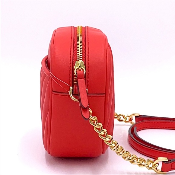 MICHAEL KORS ROSE SM OVAL CAMERA XBODY DR SANGRIA - Picture 6 of 16